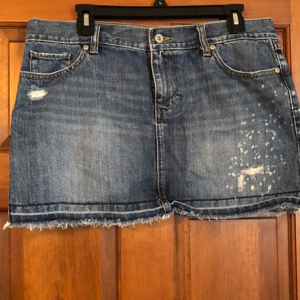 Old navy denim destructed skirt